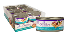Wellness CORE Signature Selects tuna-shrimp cans – protein-dense daily meal for adult cats.