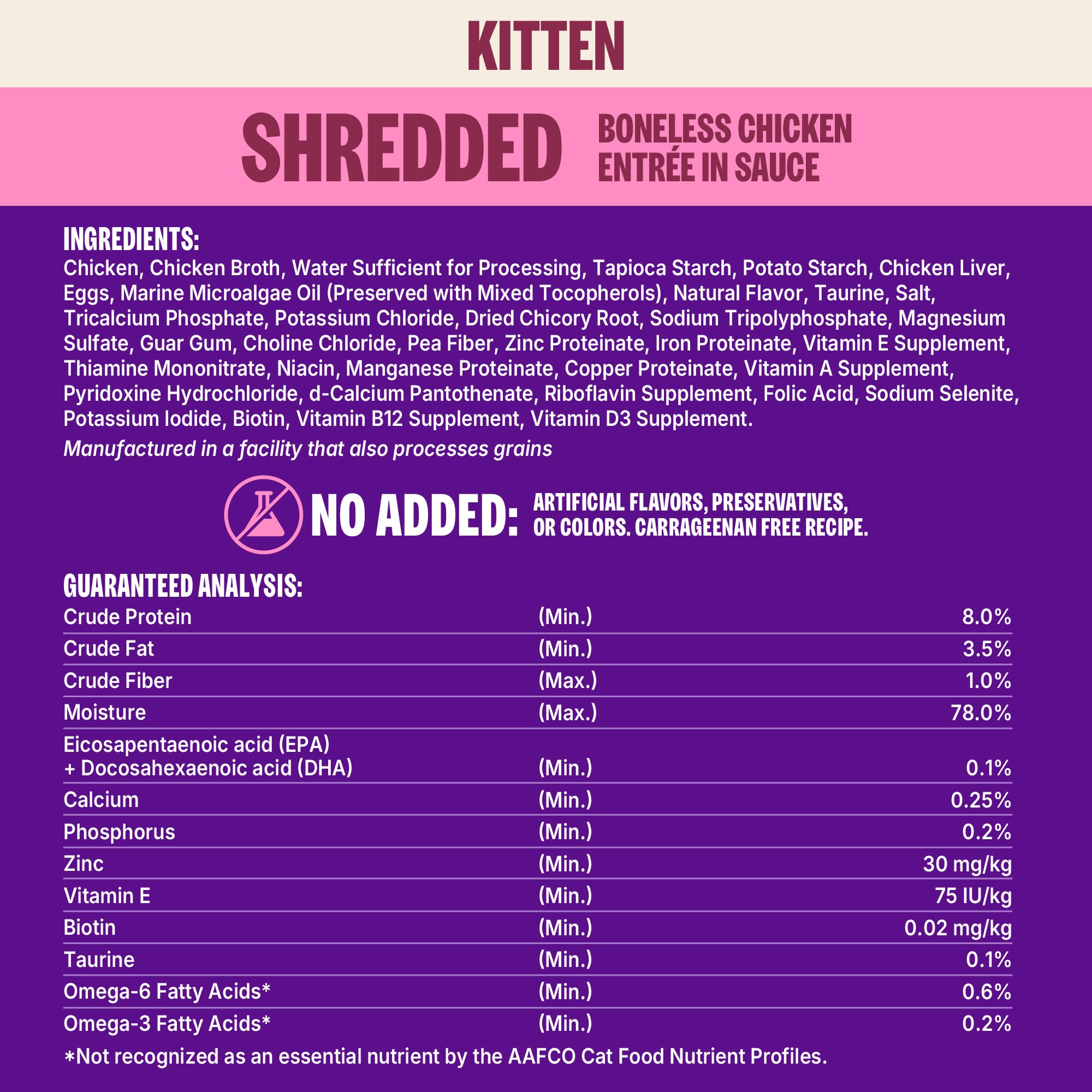 Wellness CORE Signature Selects texture favorite for picky kittens close-up