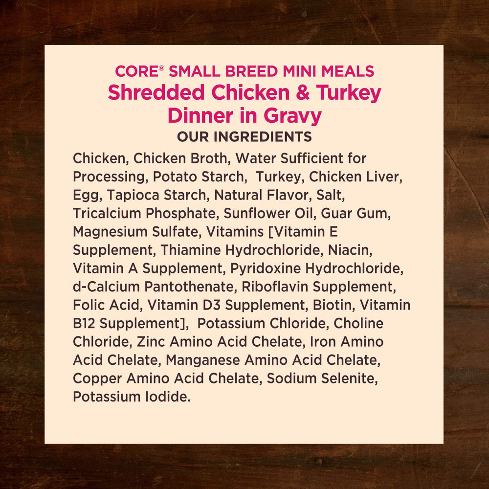 Wellness CORE Small Breed Mini Meals antioxidants support immune health and energy