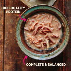 Wellness CORE Small Breed Mini Meals shredded chicken and turkey in gravy texture for small dogs