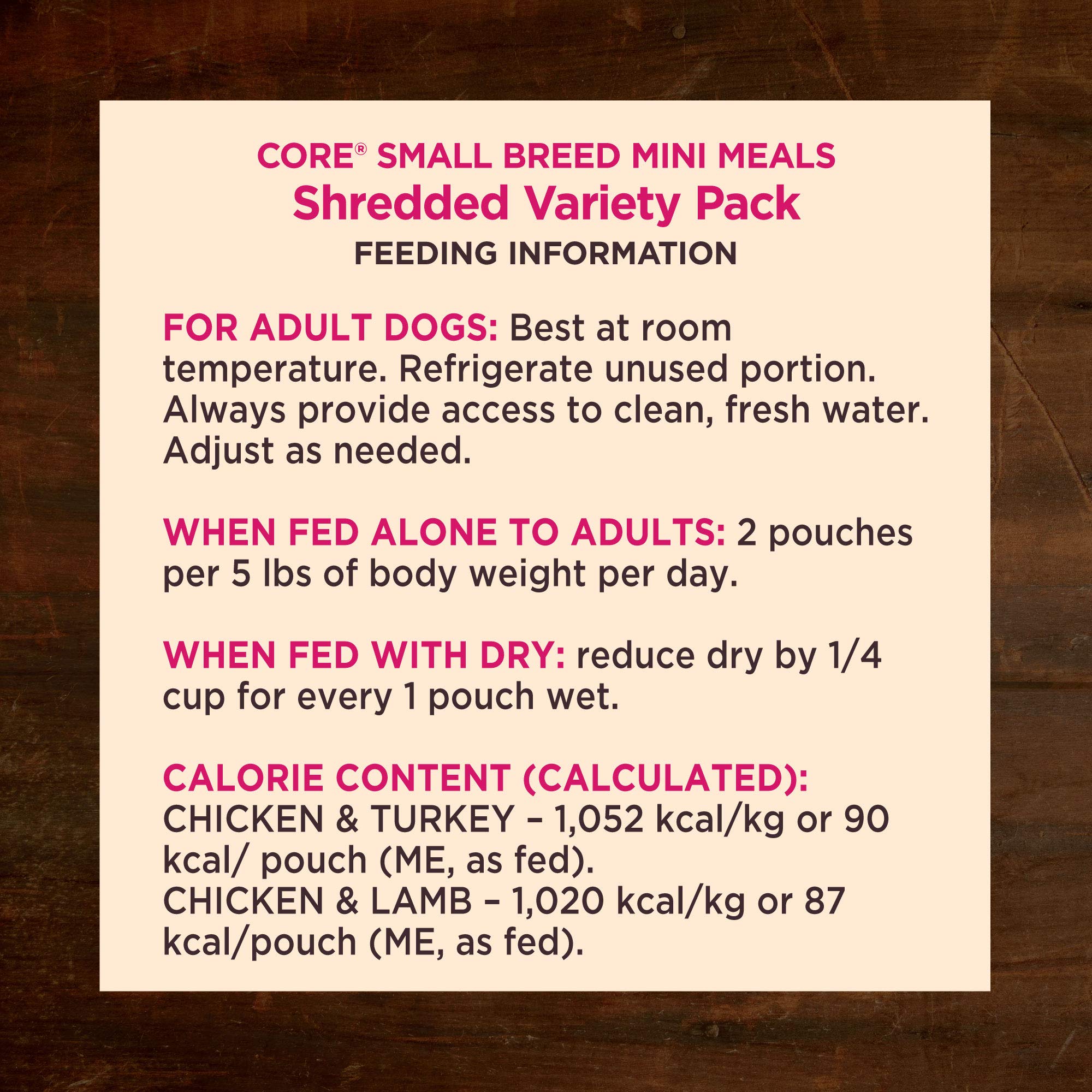 Wellness CORE balanced nutrition shown through wholesome ingredients