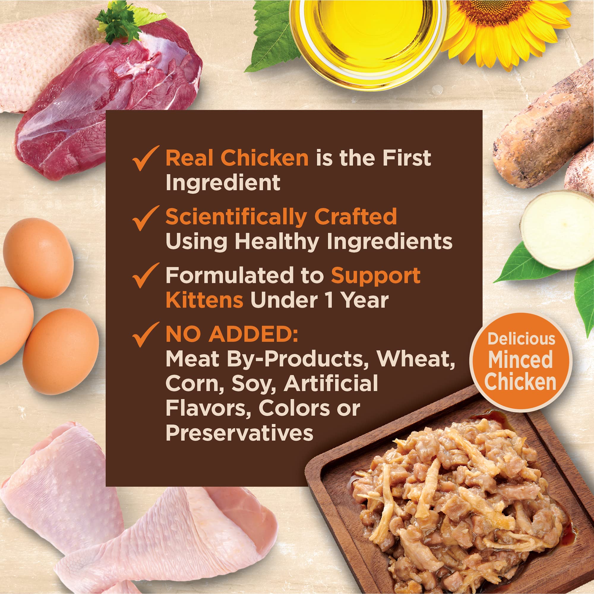 Wellness Core Tiny Tasters kitten chicken pate texture enhances palatability
