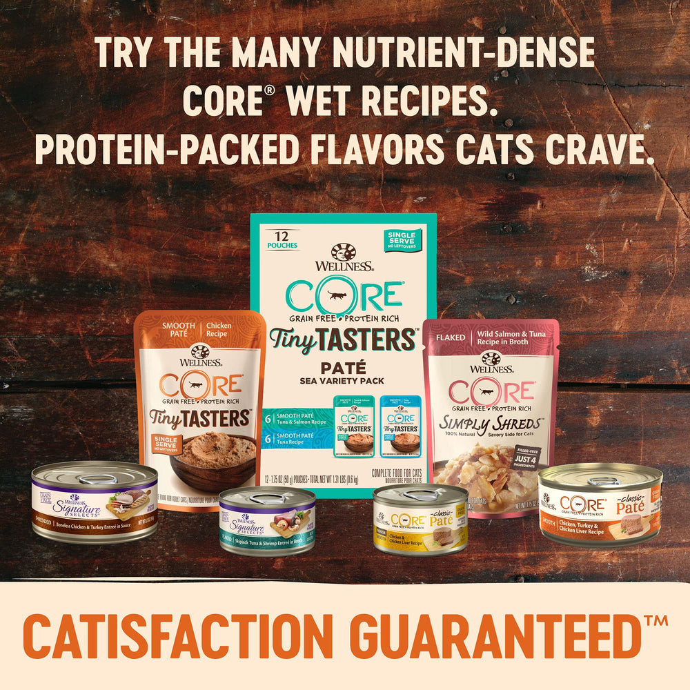 Wellness CORE Tiny Tasters no corn wheat or soy in recipe