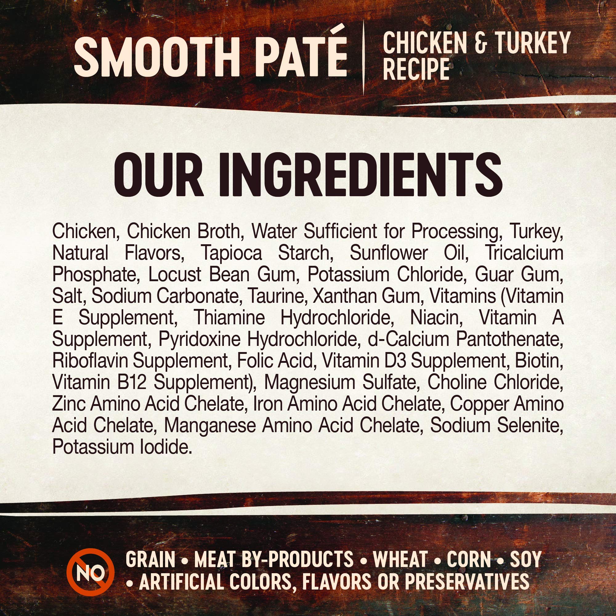 Wellness CORE Tiny Tasters Pate brand label emphasizing real meat ingredients.