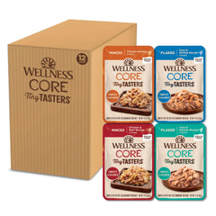 Wellness CORE Tiny Tasters tuna shrimp pouch for protein-rich feeding