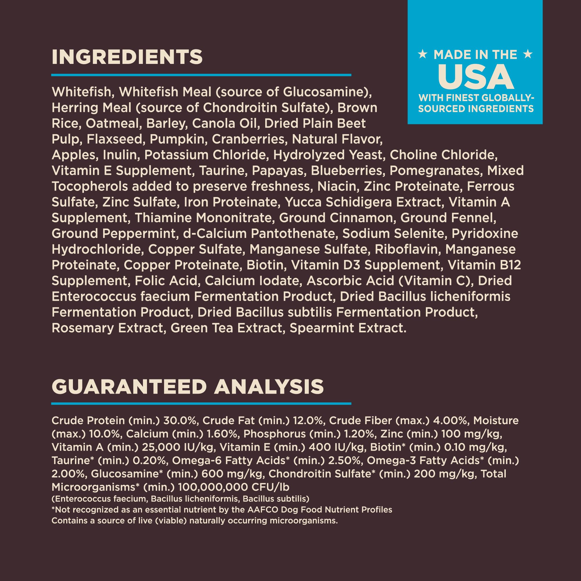 Wellness CORE product emphasizing USA-made facility and quality ingredients.