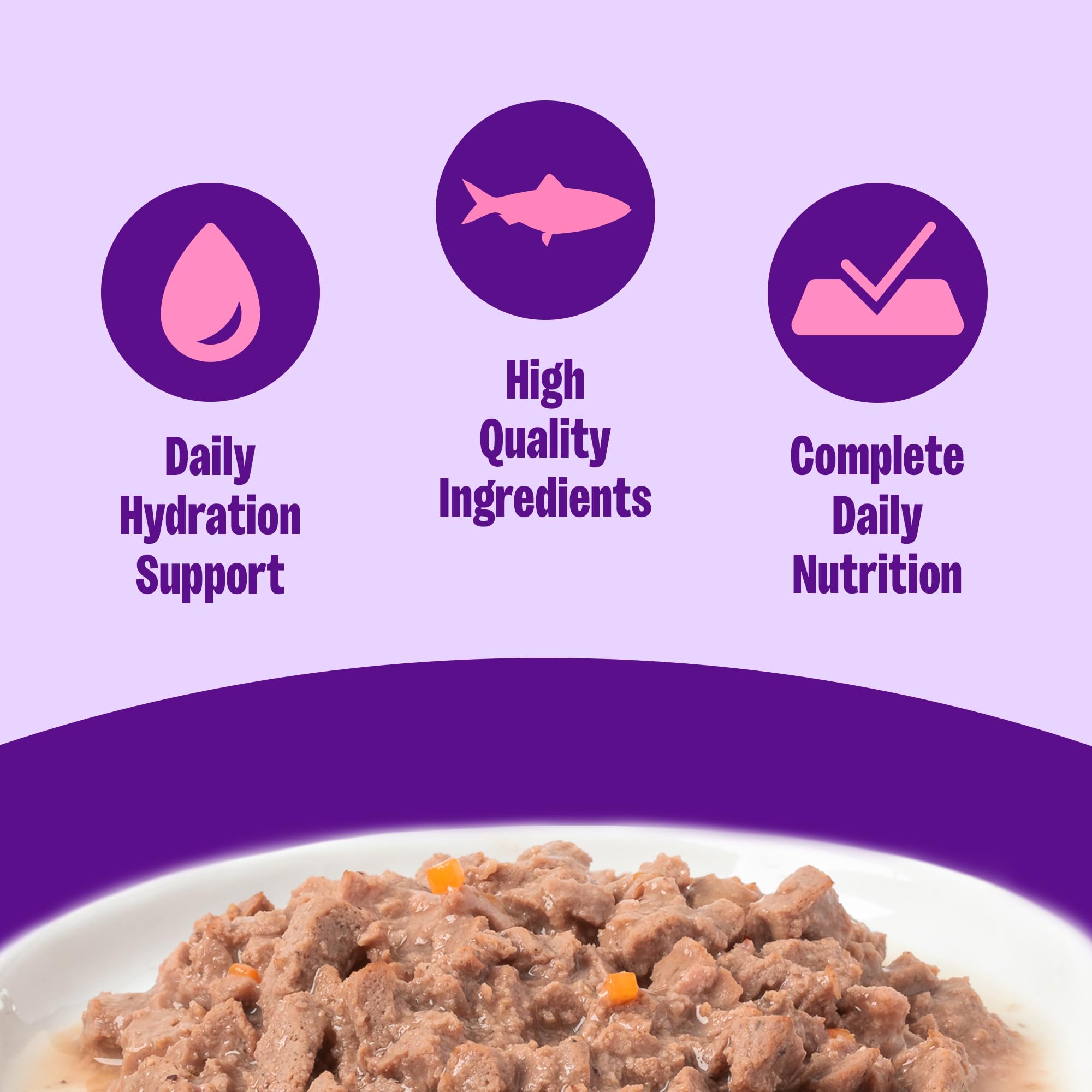 Wellness Grain-Free Wet Cat Food can highlights grain-free formula and protein-rich nutrition.