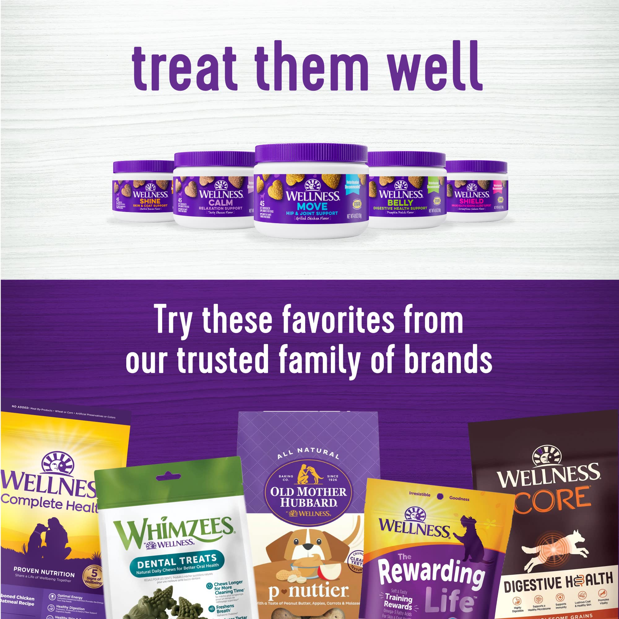 Wellness Chews during treats providing mobility support for walks