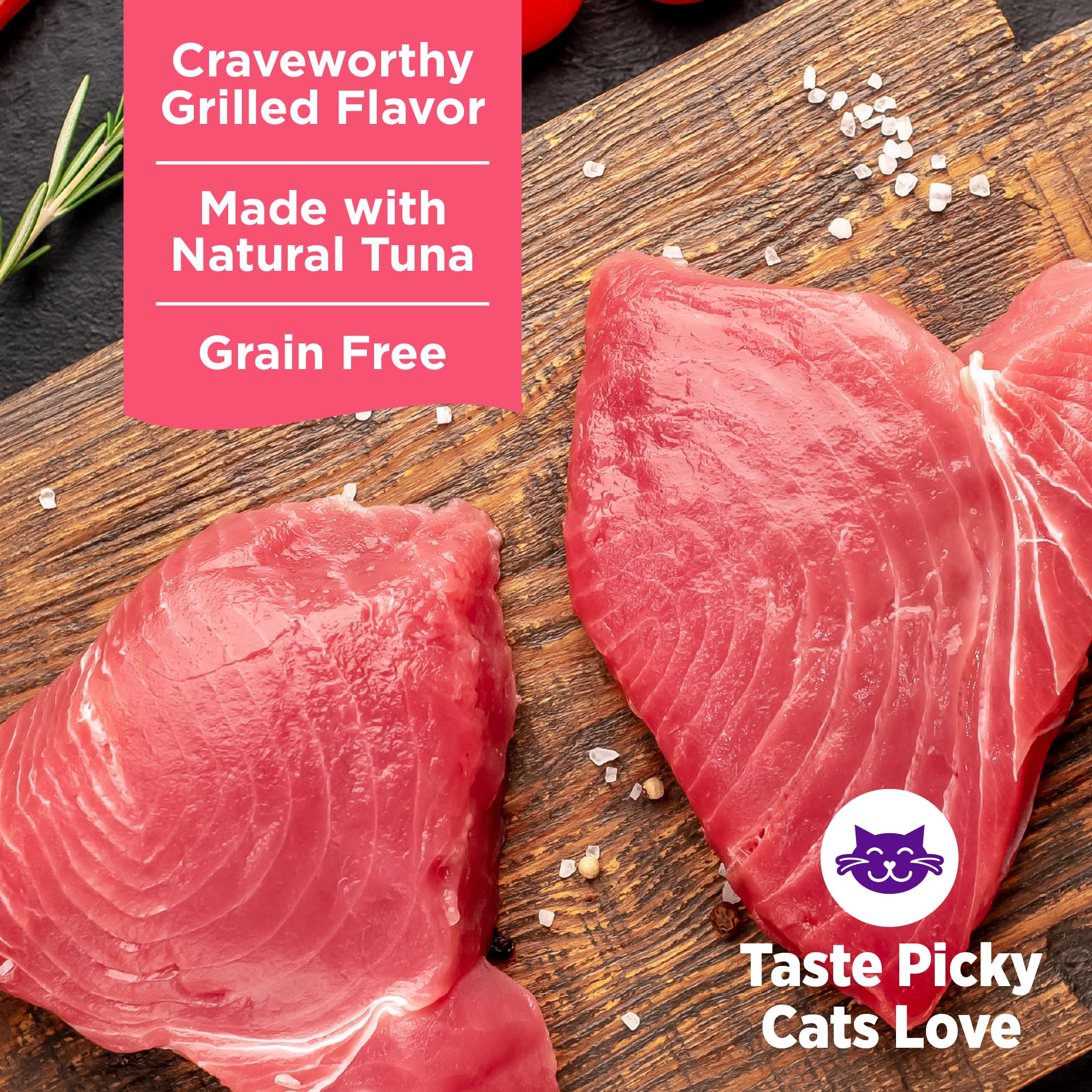 Wellness Grilled Tuna-Mackerel-Shrimp ingredients list and protein-forward mix