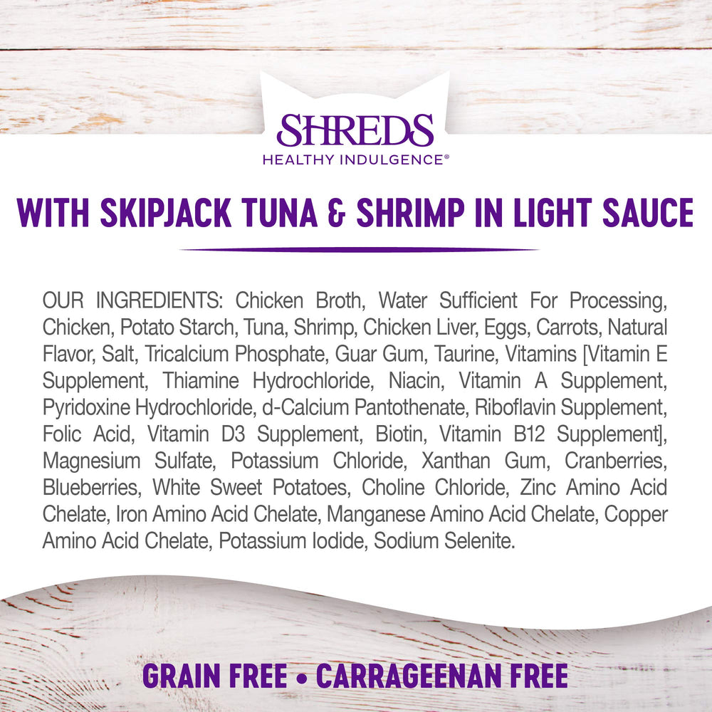 Wellness Healthy Indulgence Shreds pouch open, convenient, mess-free feeding.