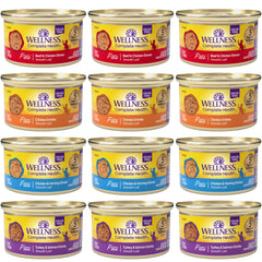 Wellness Natural Cat Premium pâté chicken 3oz front view supports urinary health.