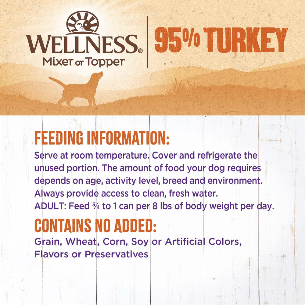 Wellness non-GMO ingredients suggest wholesome grain-free formula for meals