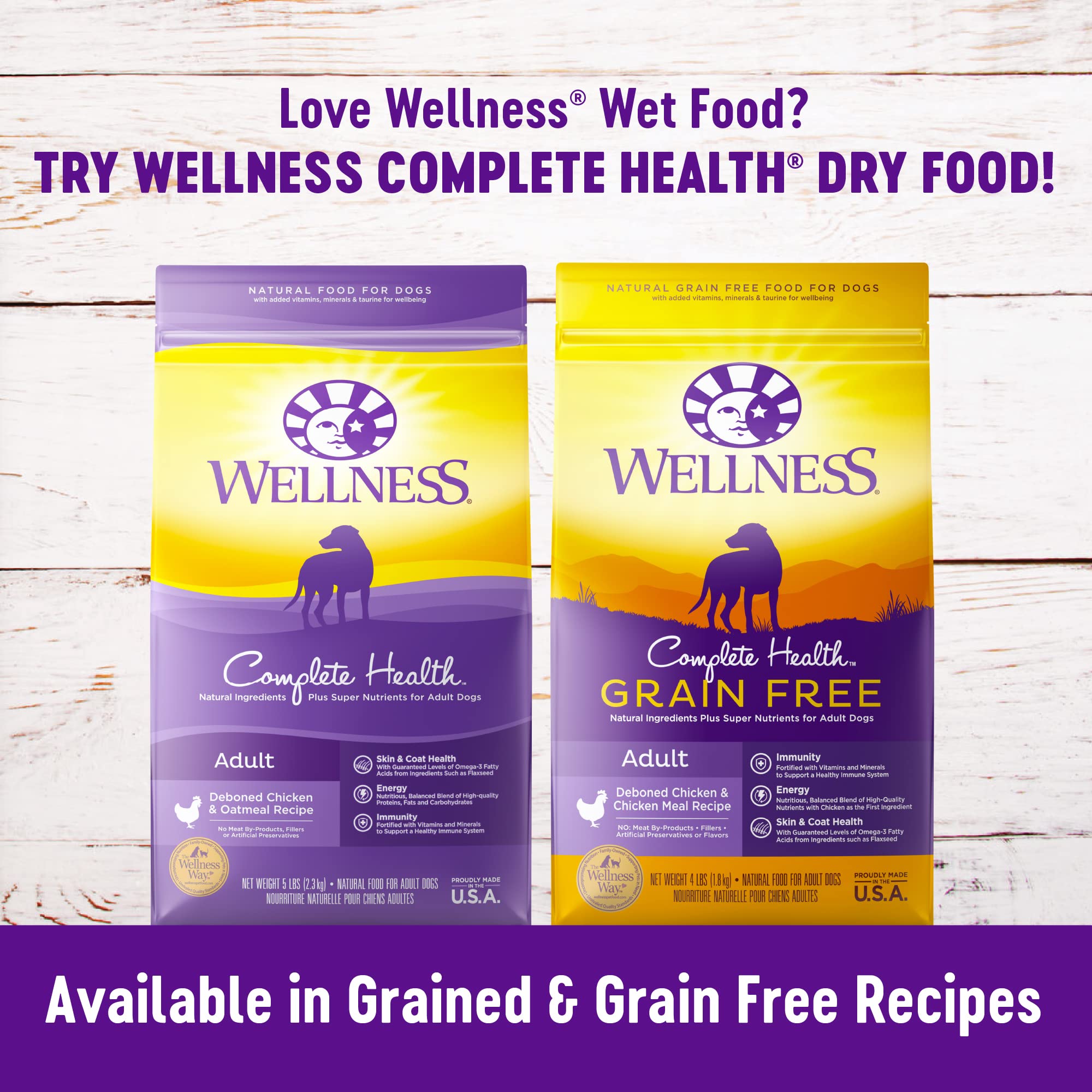 Label highlights no corn, wheat or soy in Wellness pate