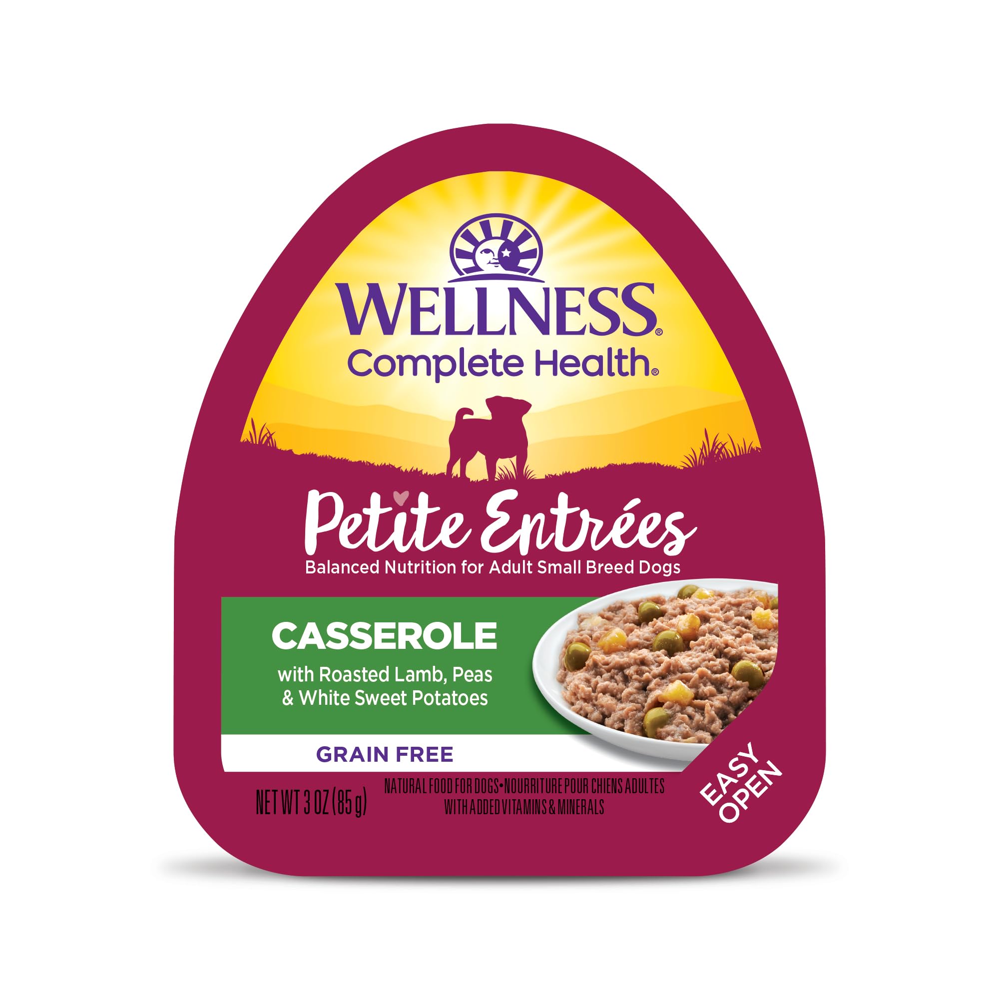 Wellness Petite Entrees Casserole lamb cups for small breeds, protein-rich and grain free
