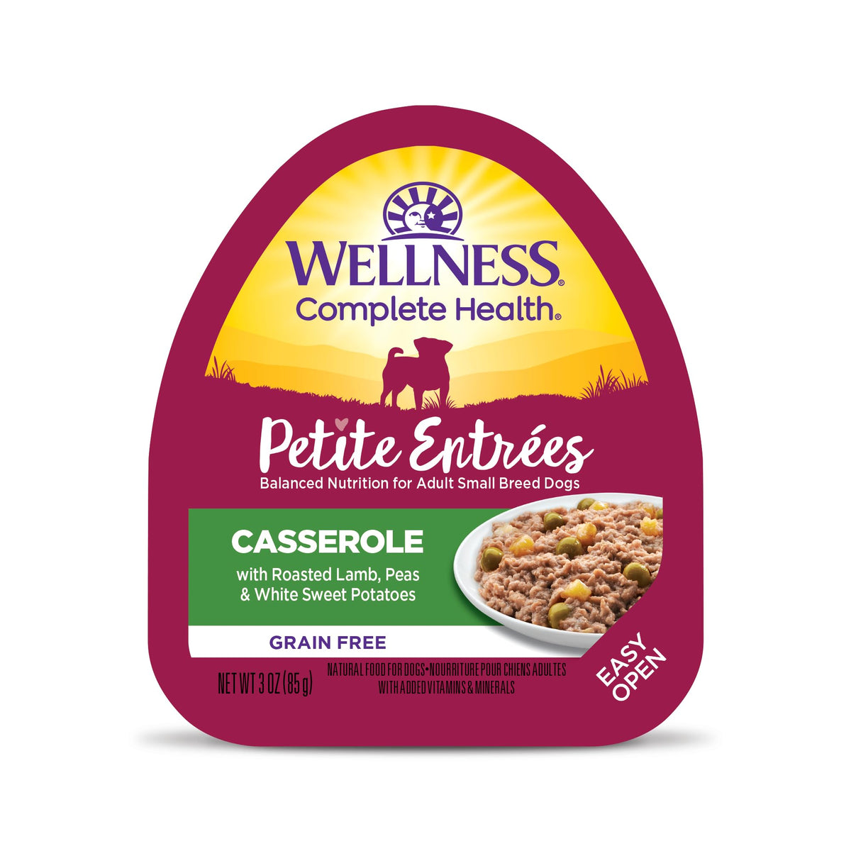 Wellness Petite Entrees Casserole lamb cups for small breeds, protein-rich and grain free