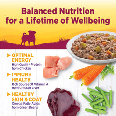 Wellness Petite Entrees Casserole: easy-to-serve cups for quick mealtime with small dogs.