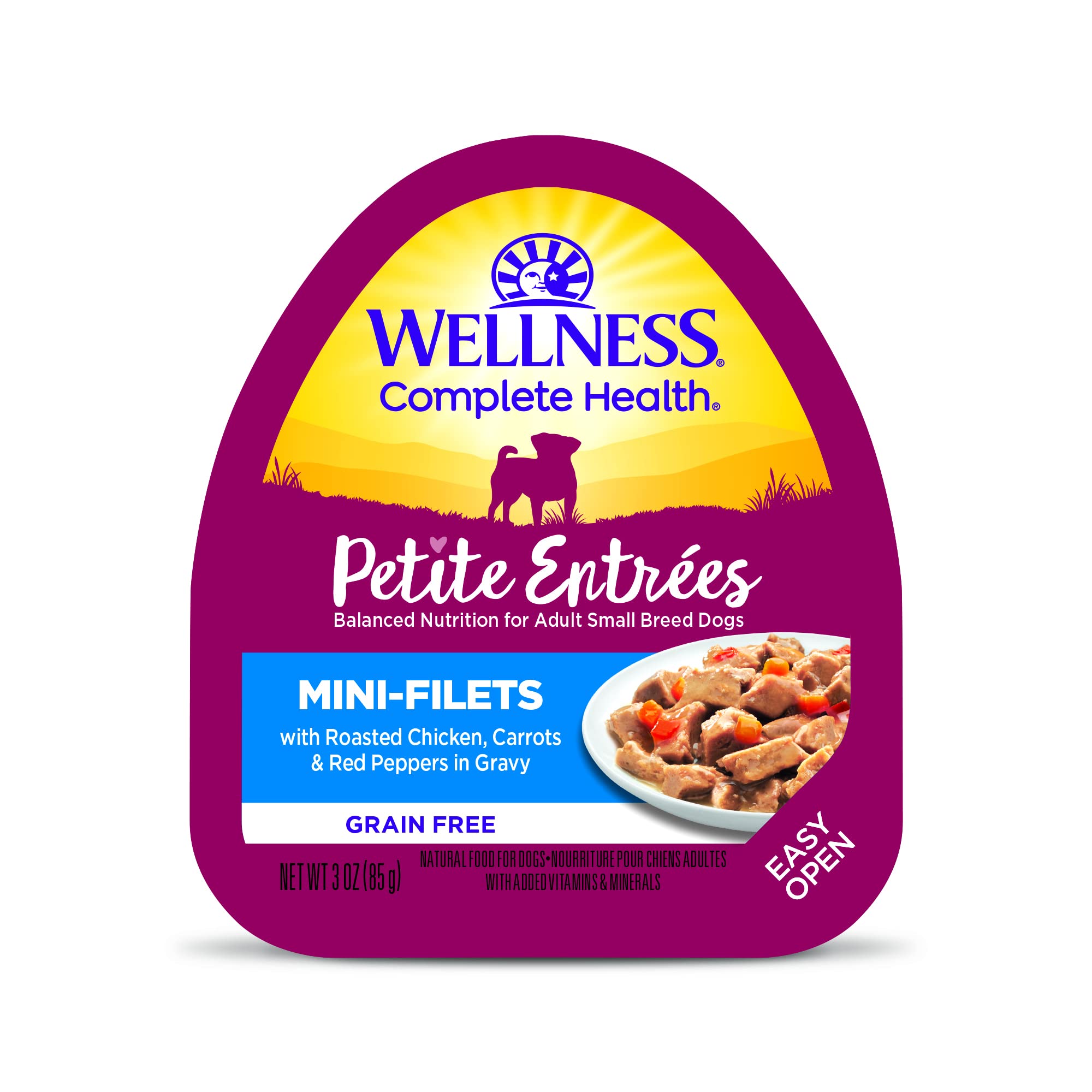 Wellness Petite Entrees chicken cups in savory sauce for small dogs
