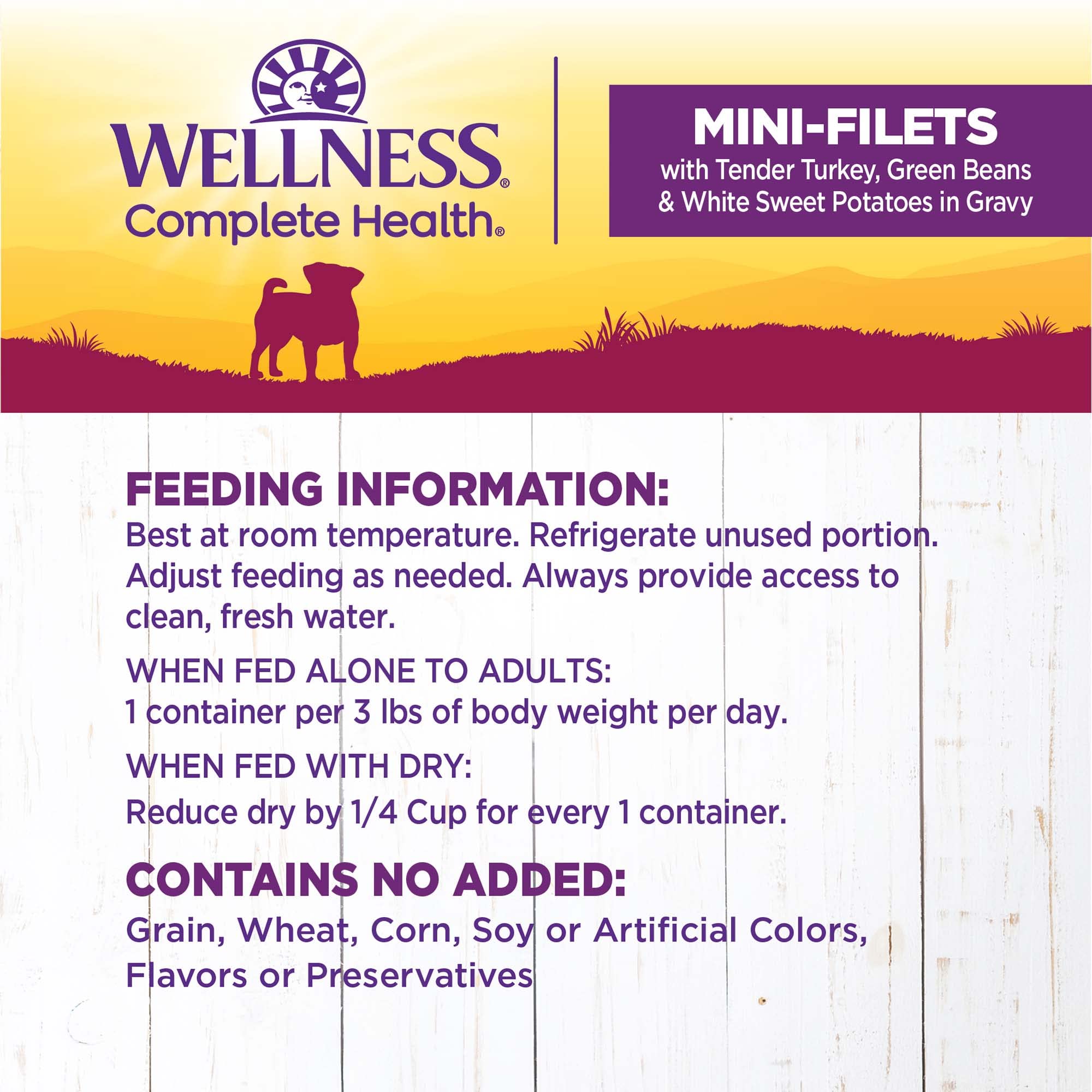 Wellness Petite Entrees Mini Fillets grain-free recipe image featuring wholesome ingredients.