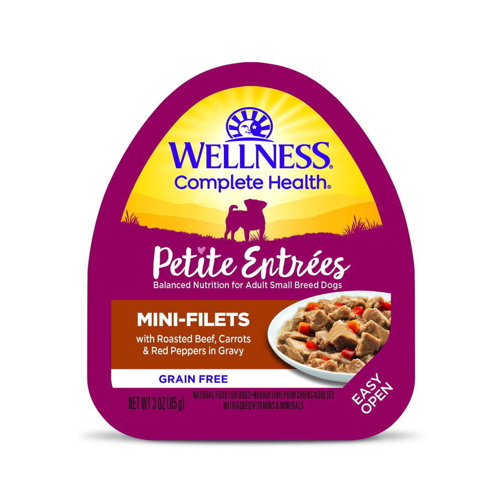 Wellness Petite Entrees Mini Fillets roasted chicken cup with savory sauce for small dogs