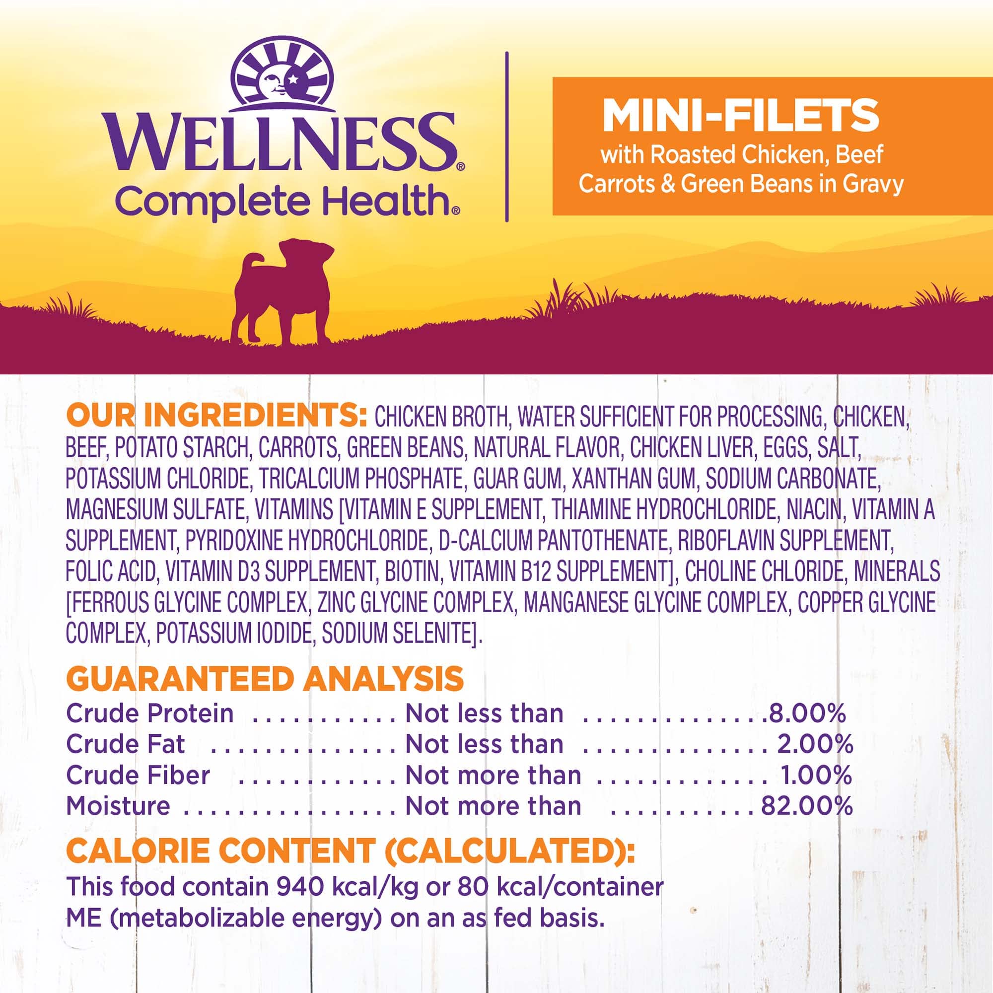 Wellness Petite Entrees serving dish image for convenient small dog meals.