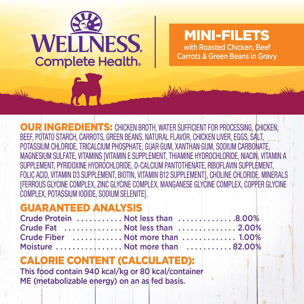Wellness Petite Entrees serving dish image for convenient small dog meals.