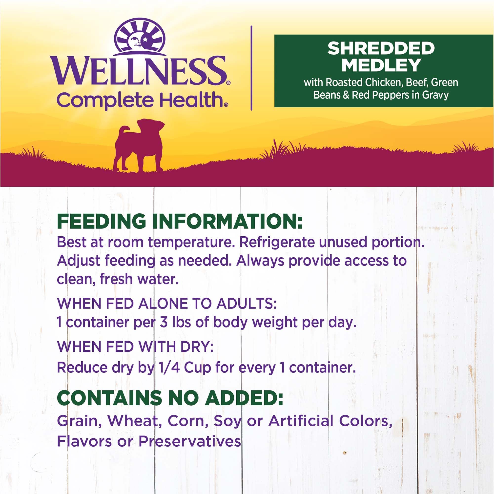 Wellness Petite Entrees savory gravy enhances appeal for small dogs.