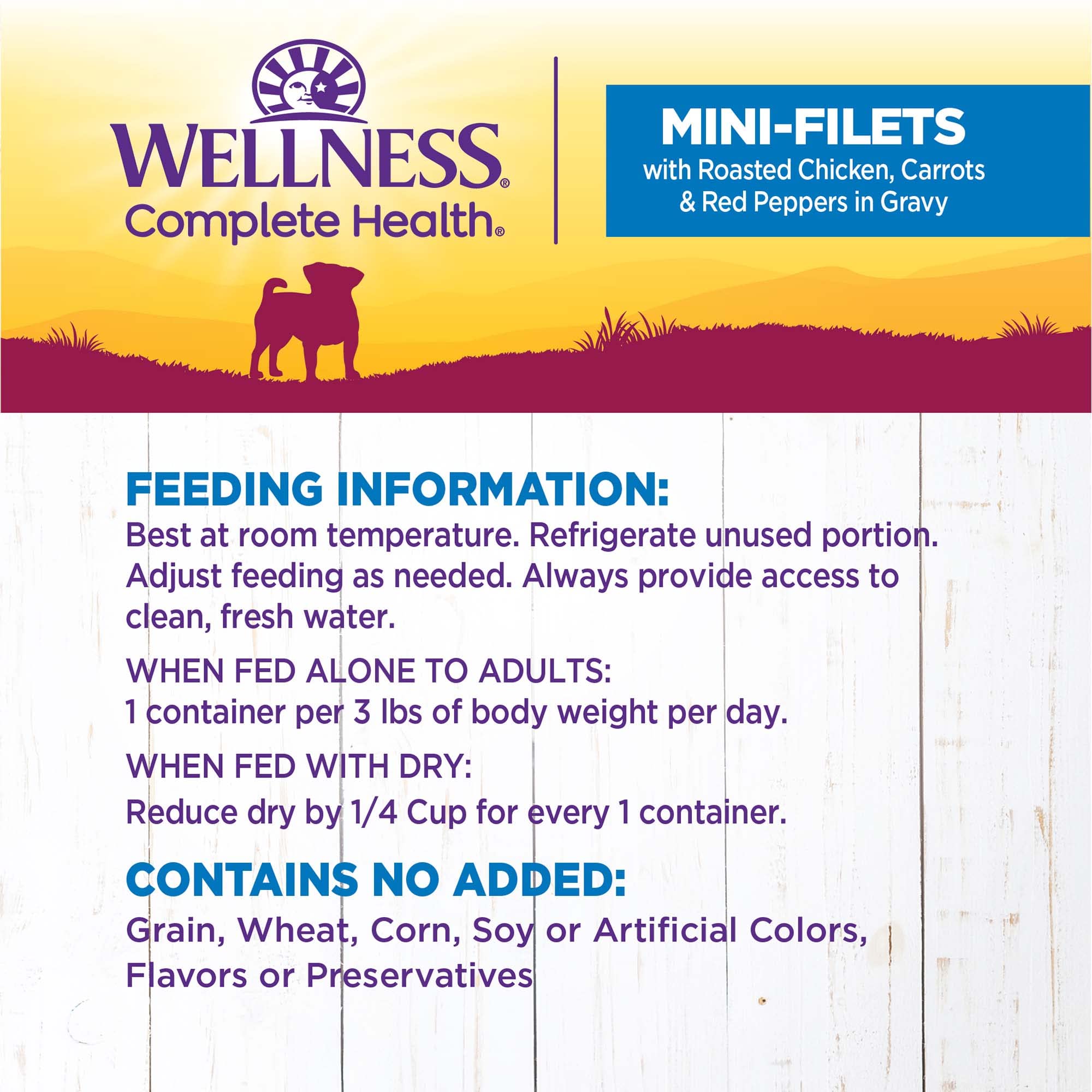 Wellness Petite Entrees small dog meal ready in a bowl