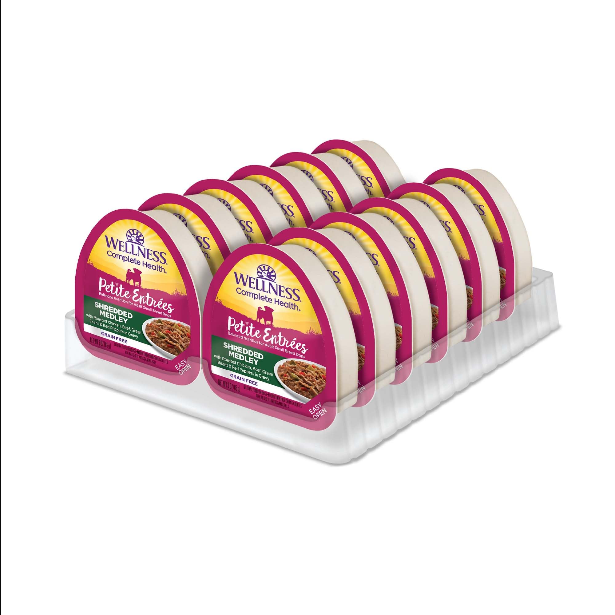 Wellness Petite Entrees roasted chicken and beef highlight premium meat in every bite.
