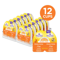 Wellness Purrfect Duos Chicken Pate in a mess-free serving setup.