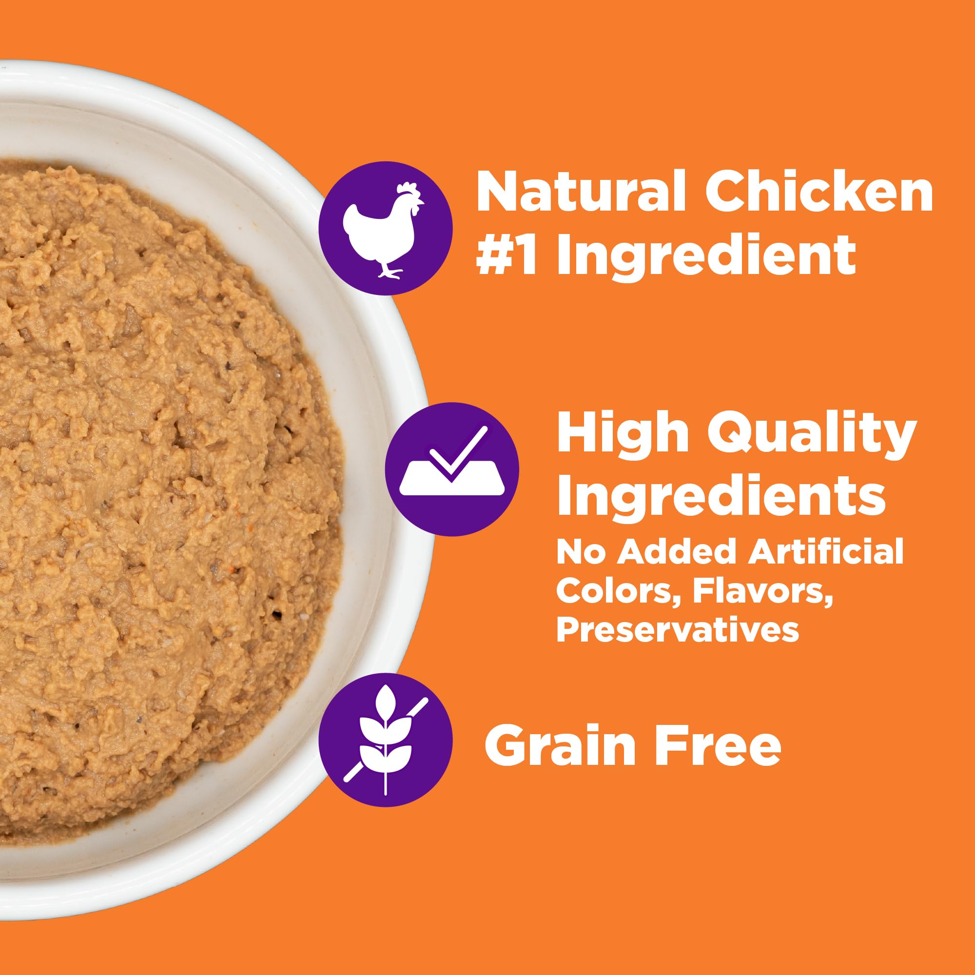 Wellness Purrfect Duos Chicken Pate balanced nutrition for adult cats.