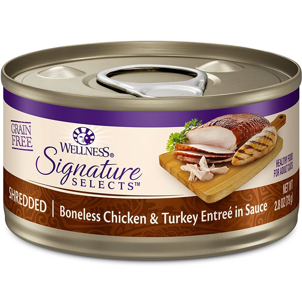 Wellness Signature Grain Free Wet Cat Food travel bowl included for on-the-go meals.