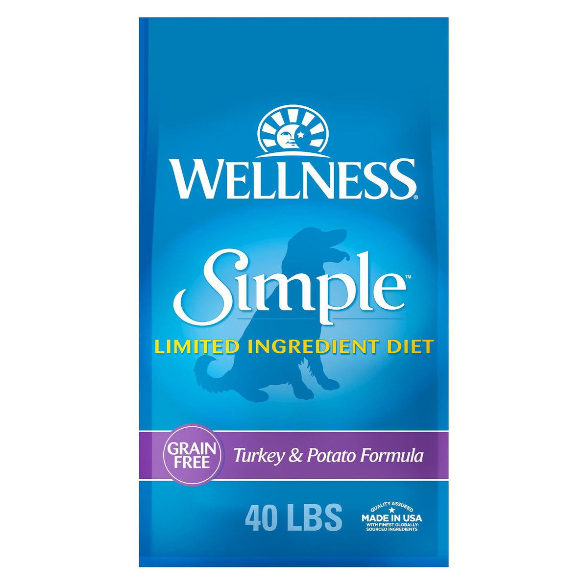 Wellness simple-limited-ingredient-dog-food-bowl supports easy digestion with a single protein.