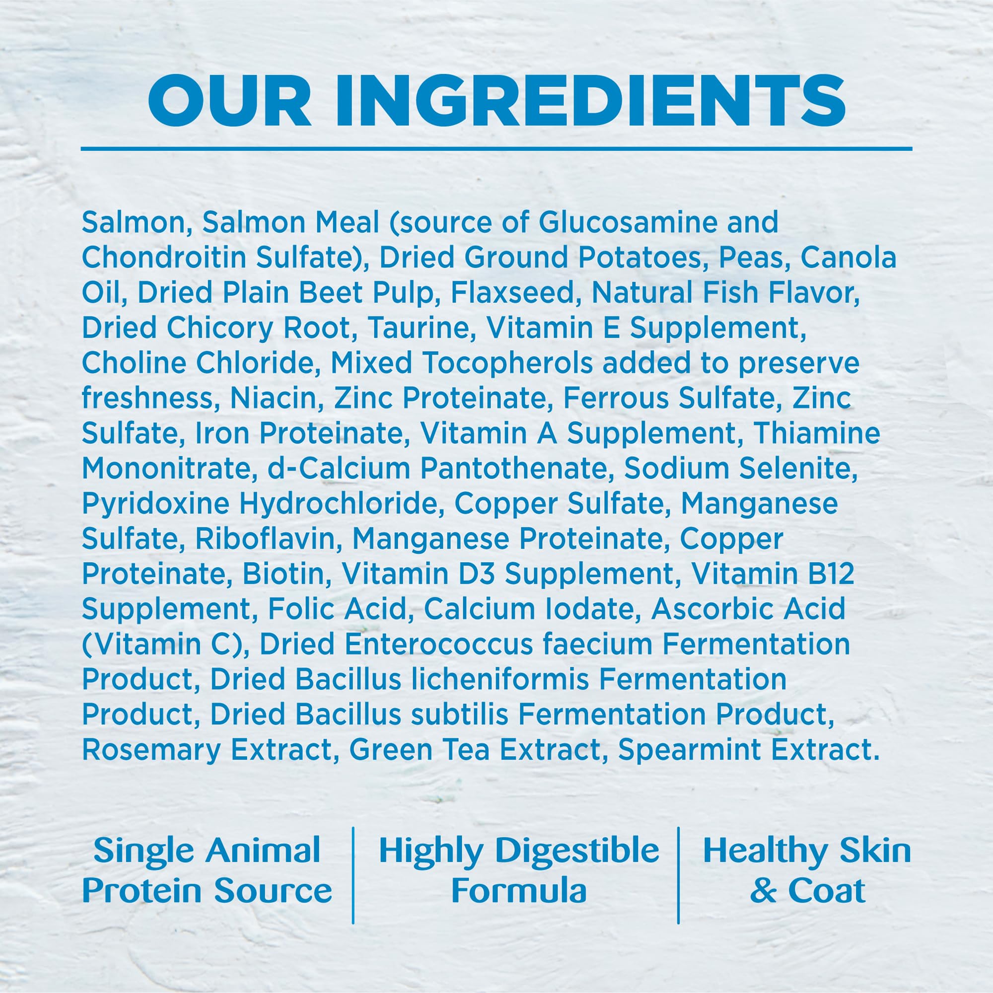 Wellness Simple includes prebiotics and vitamins for digestive and immune support.
