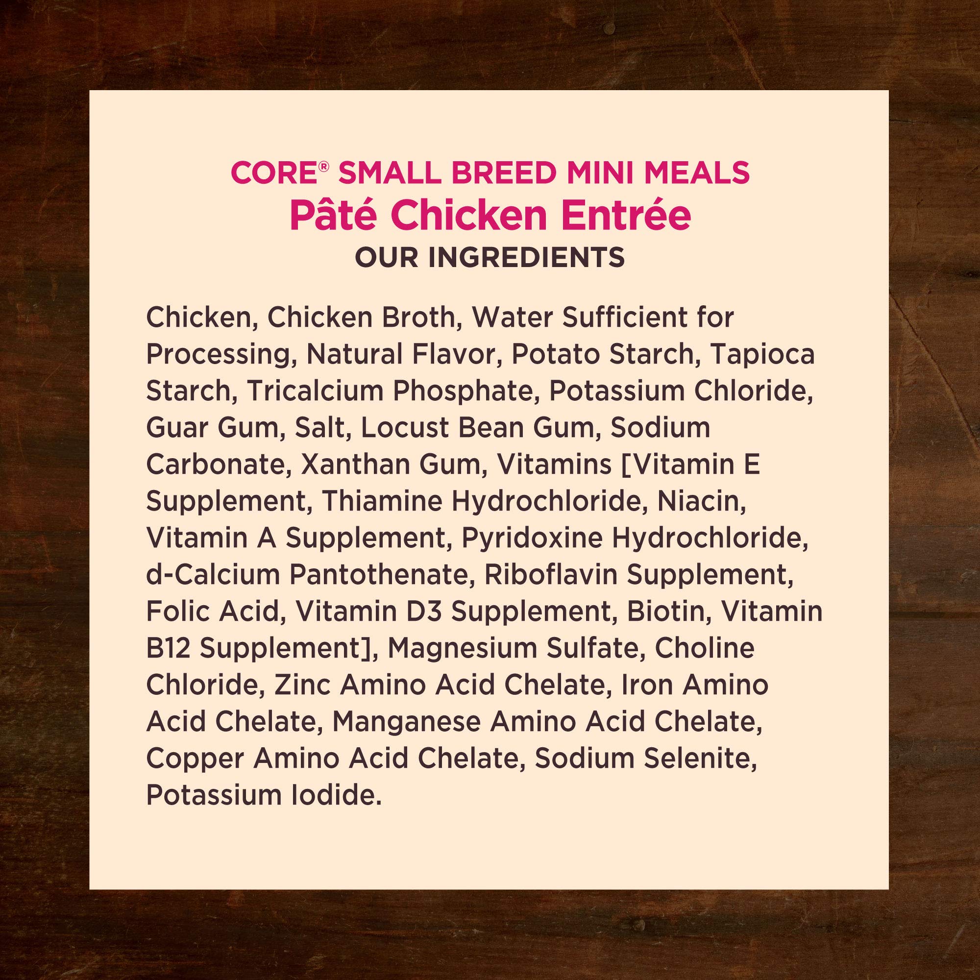Packaging of Wellness CORE small breed pate in a 12-pack