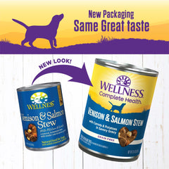 Wellness Venison-Salmon Stew cans shown together for a pack.