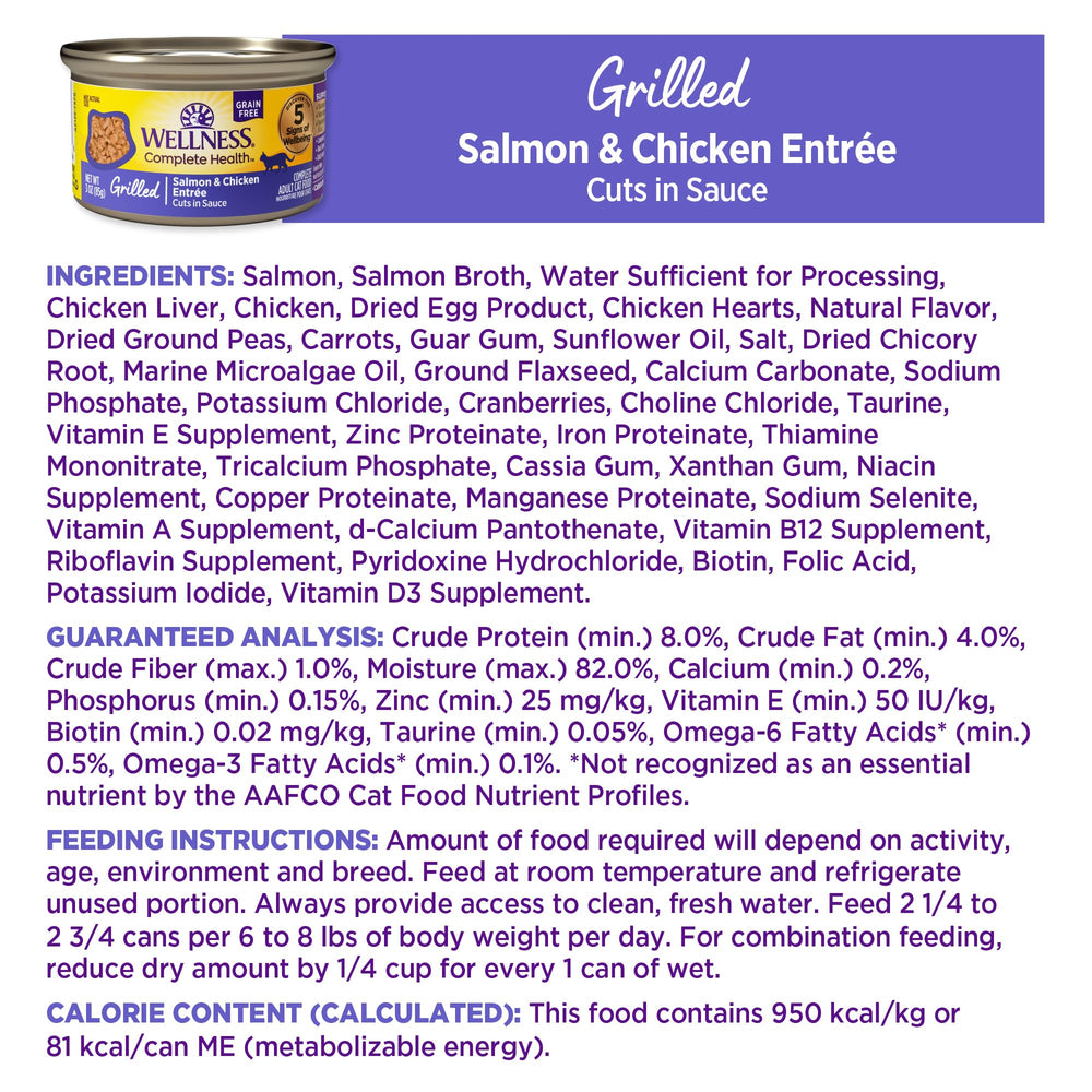 Wellness wet cat food portion tray ready to serve