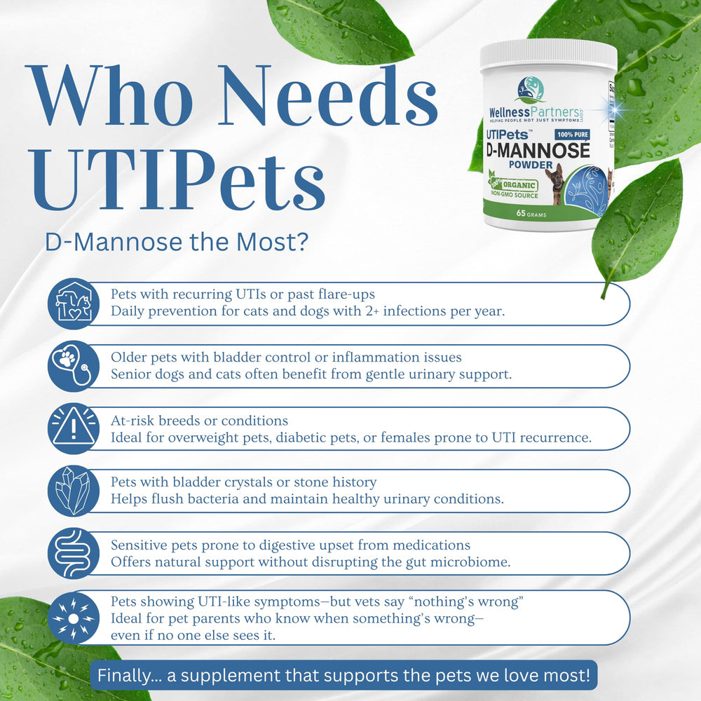 WellnessPartners Vegan Kosher D-Mannose powder care label.