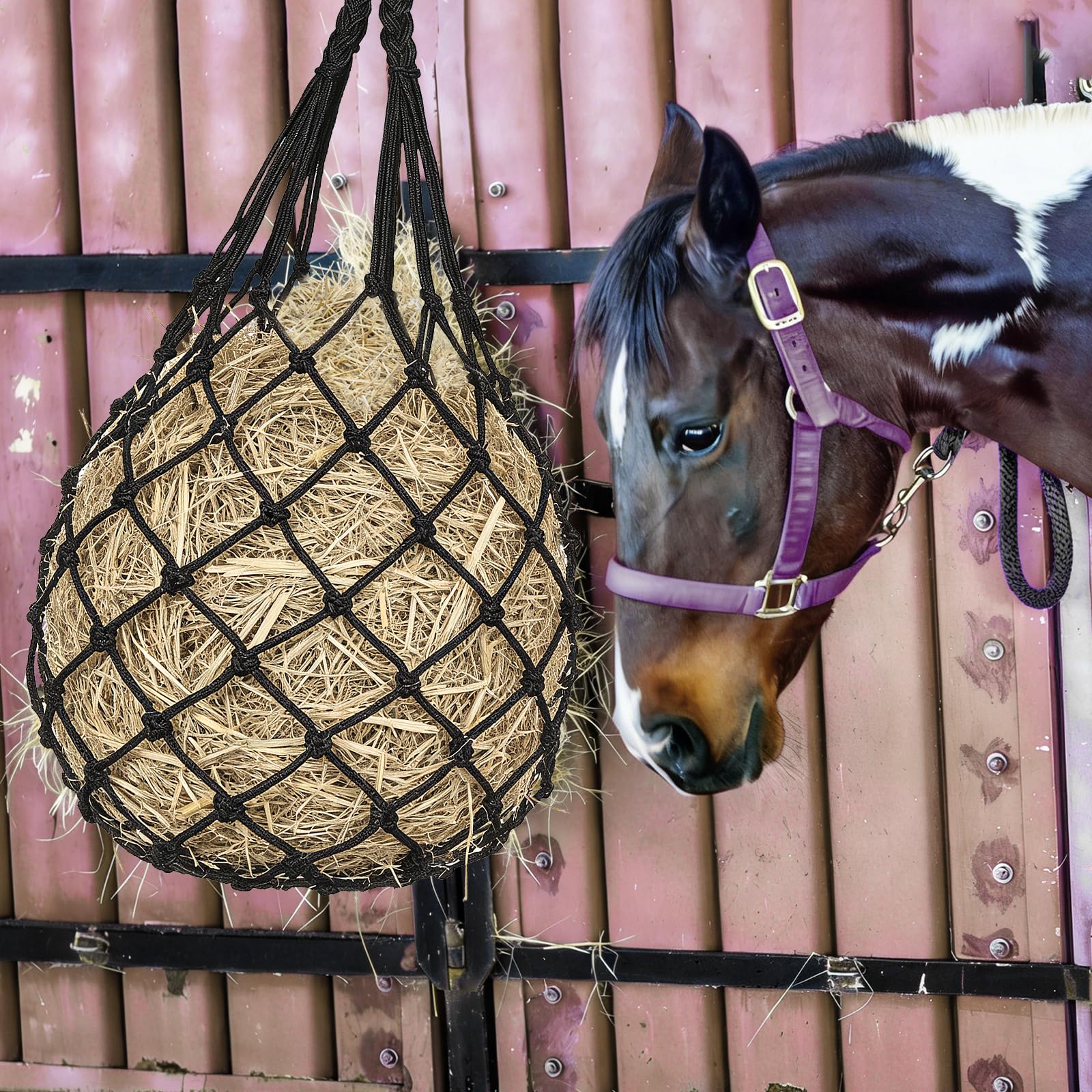 Wellovar hay nets package includes two nets and two pairs of gloves.