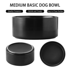 Welloyed ceramic dog bowl 30oz capacity for meals or water.
