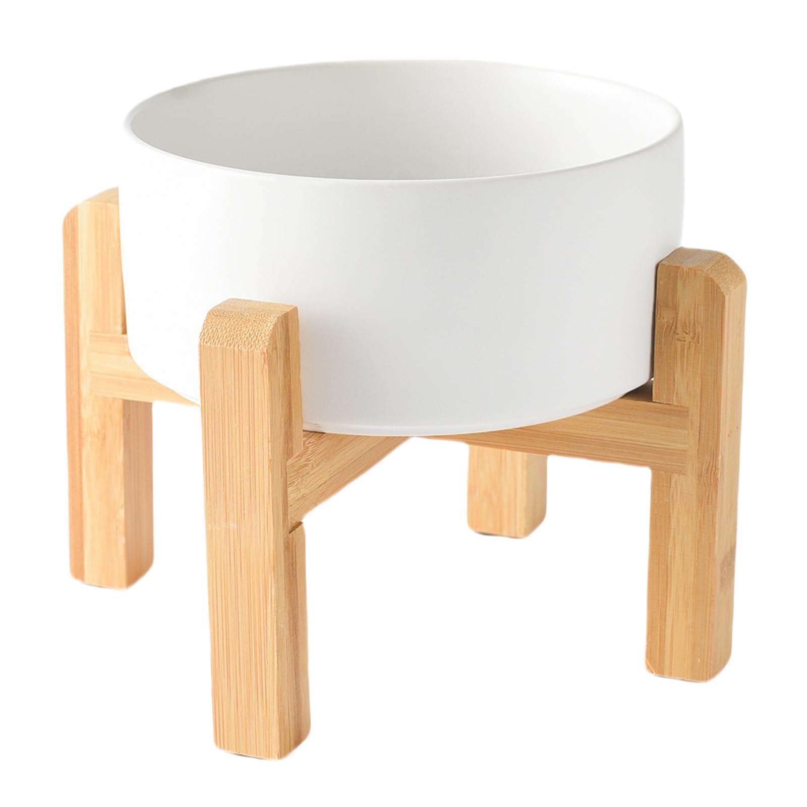 Welloyed ceramic raised dog bowl with 30oz capacity for steady meals.