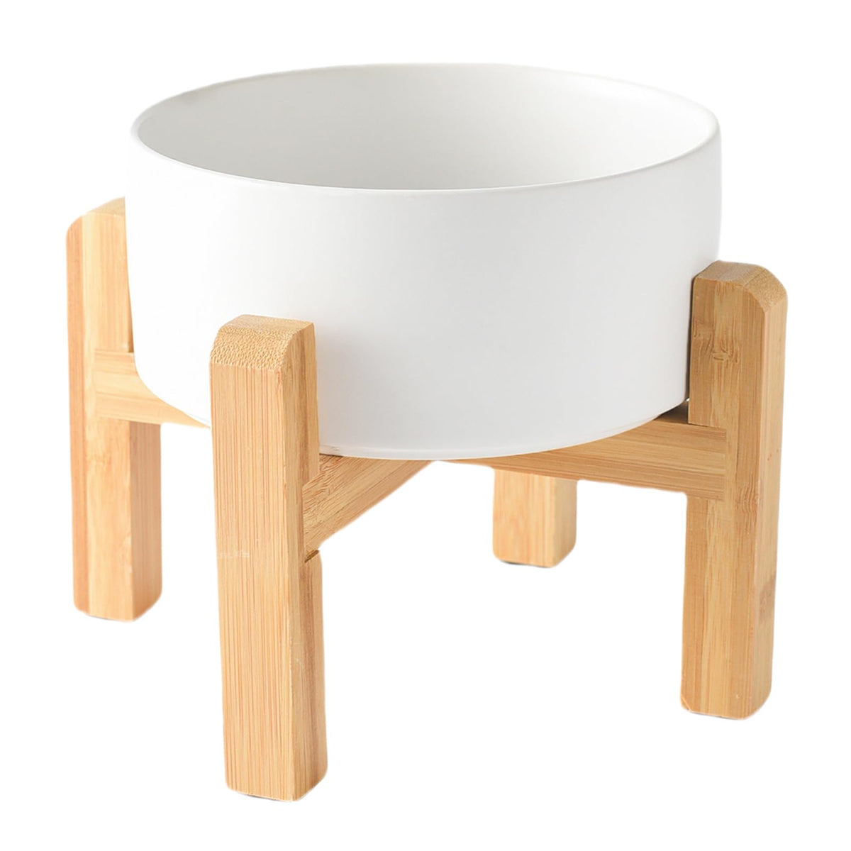 Welloyed ceramic raised dog bowl with 30oz capacity for steady meals.