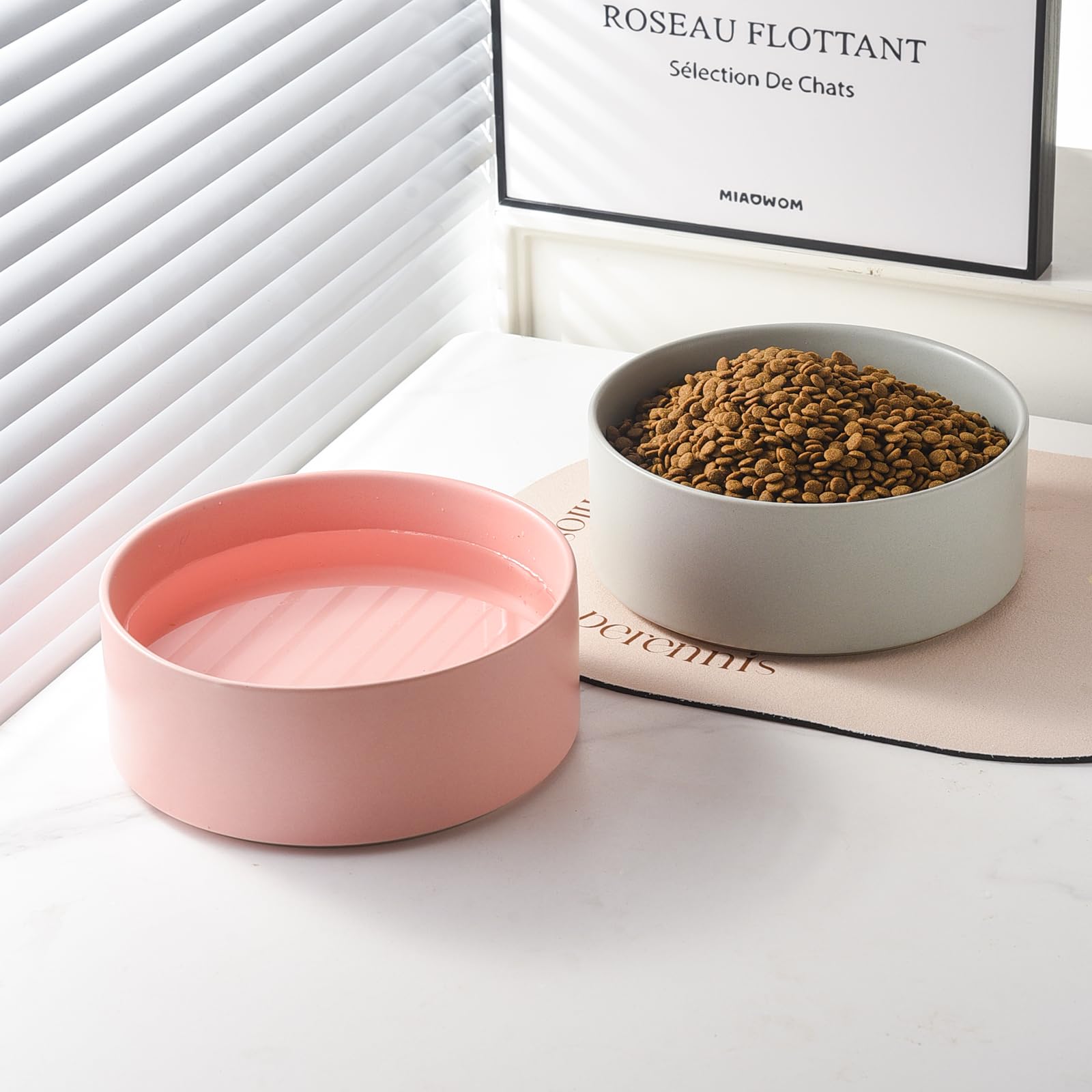 Welloyed dishwasher safe pink dog bowl for easy cleanup