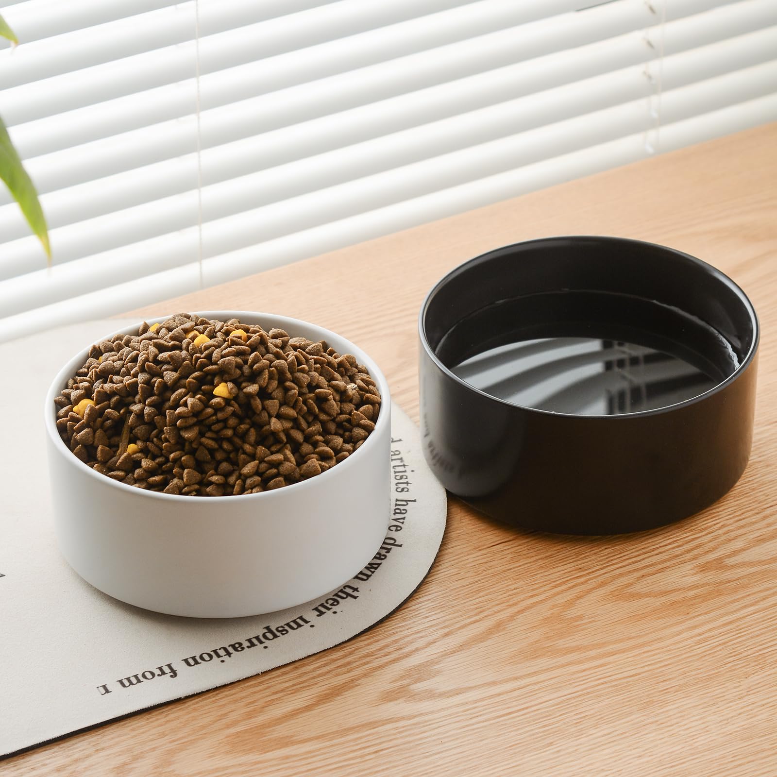 Welloyed microwave-safe ceramic bowl for reheating pet meals.