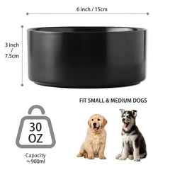 Welloyed non-slip-base dog bowl keeps feeding steady.