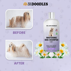 We Love Doodles lather demonstrates deep-clean action on dirt.