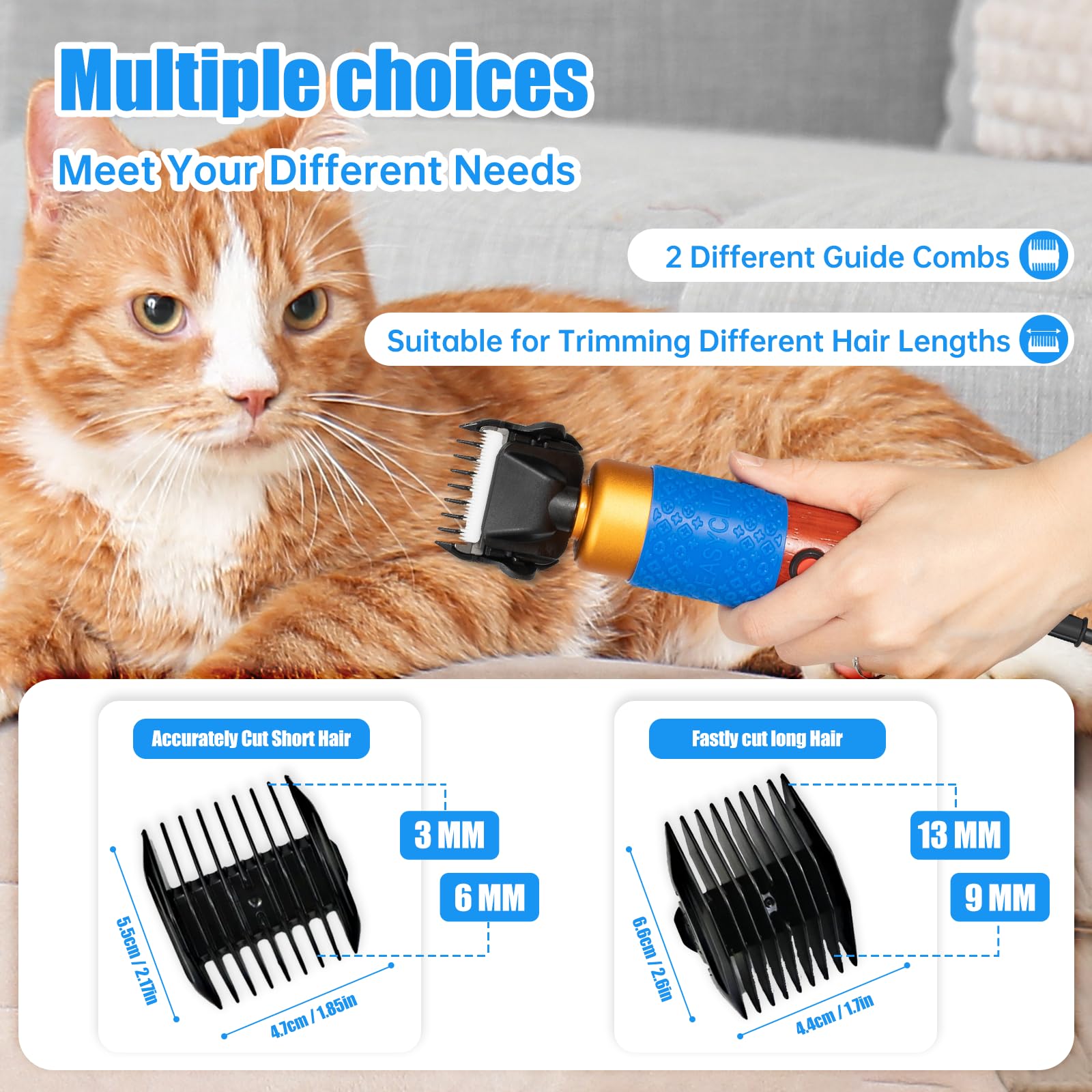 Quiet operation of WEMAKMAK shears reduces animal stress during grooming