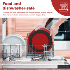 WENBOKMIN anti-slip silicone bottom keeps the bowl stable during meals.