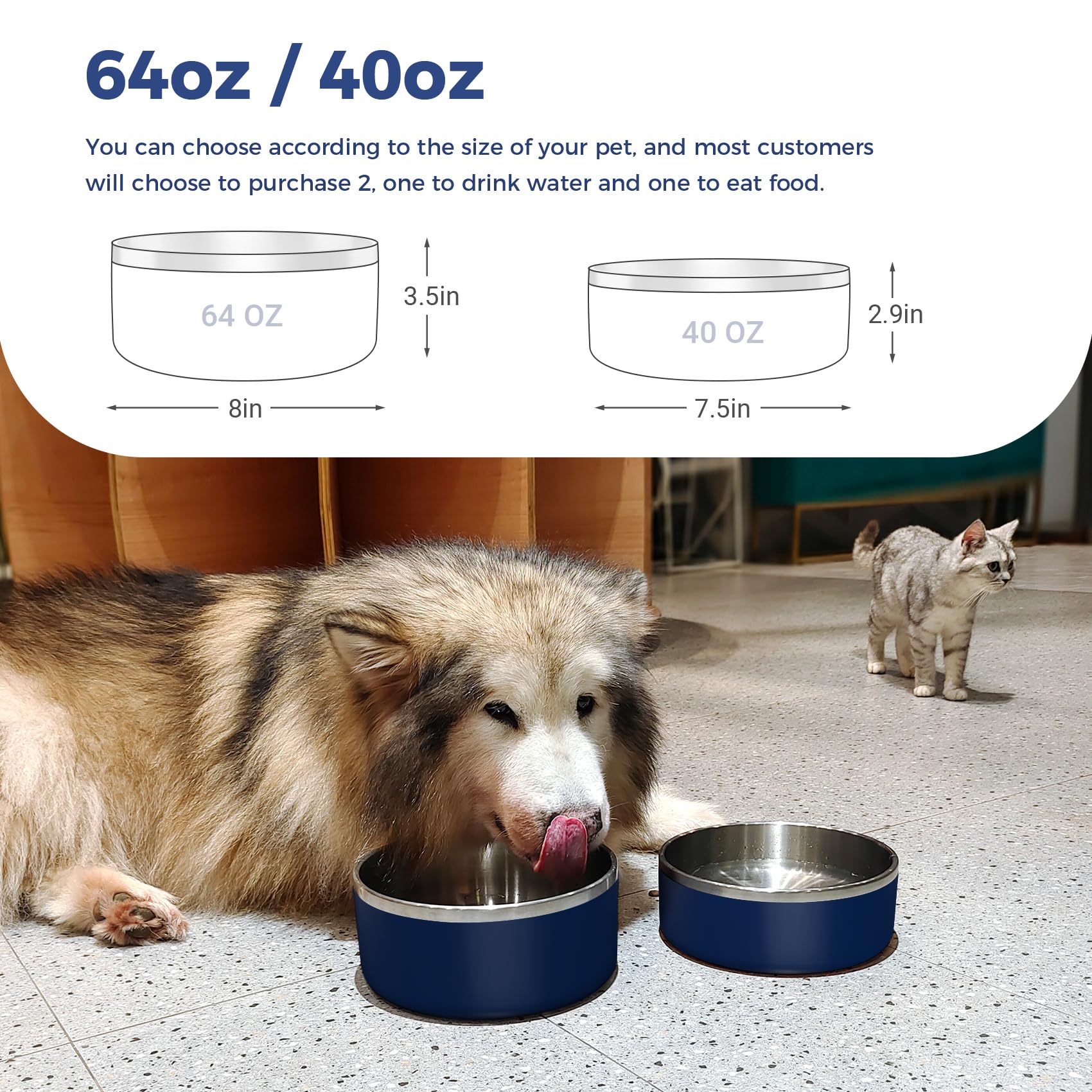 WENBOKMIN dishwasher-safe dog bowl makes cleaning quick and easy.