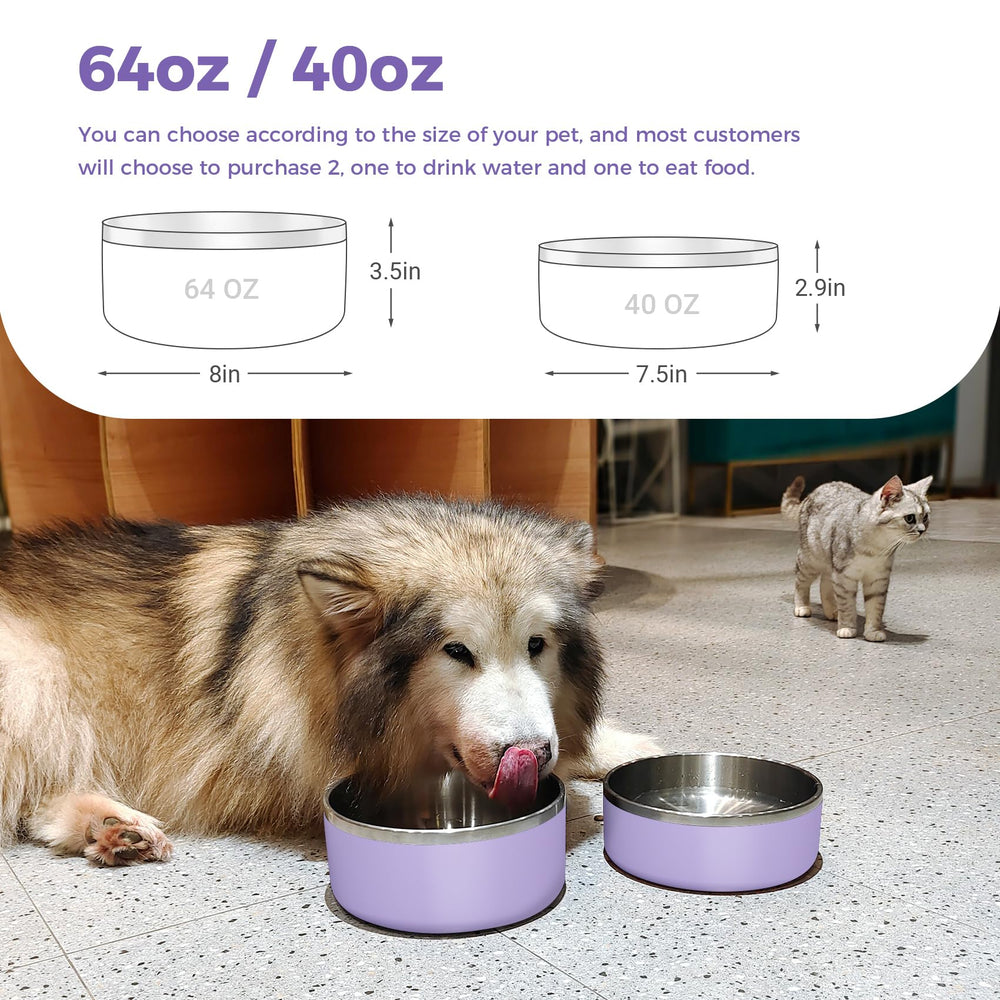 WENBOKMIN 40oz capacity bowl ready for quick meals and water refills.