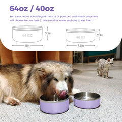 WENBOKMIN 40oz capacity bowl ready for quick meals and water refills.